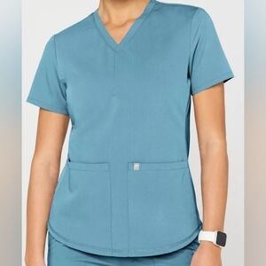 Women's Fabletics Scrub‎ Top Blue Size Small